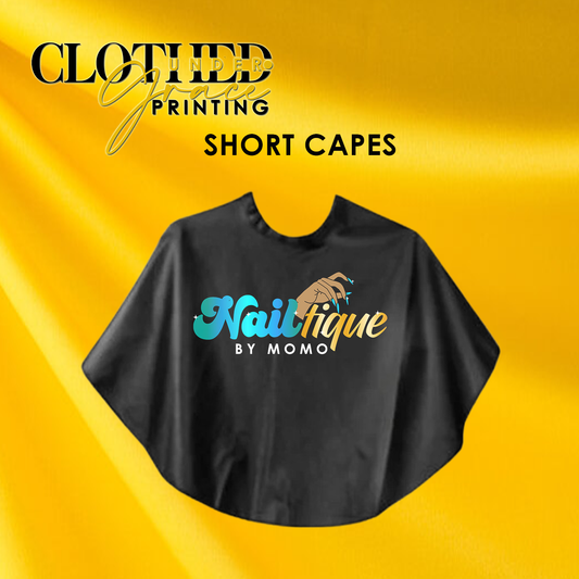 Branded Short Cape — Custom Logo Hair & Beauty Cape