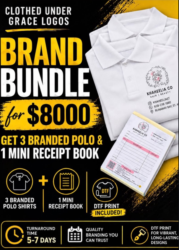 Brand Bundle — Branded Polos, Receipt Book & More